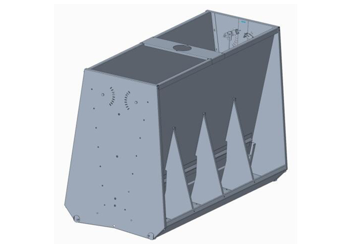 Stainless steel double-sided chute