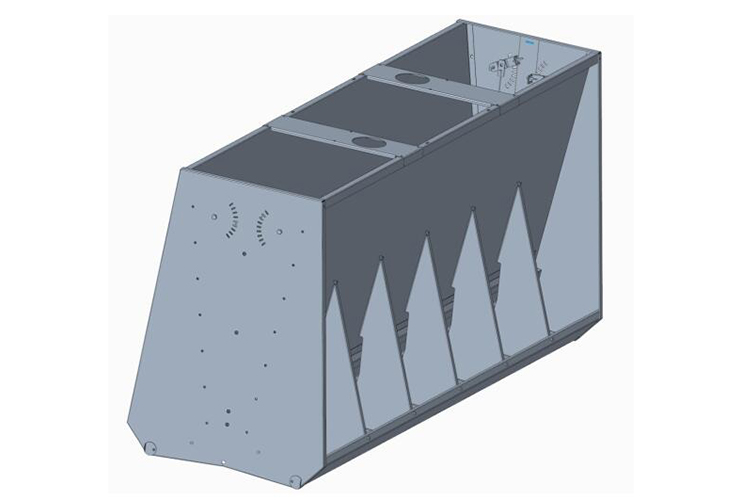 Stainless steel double-sided chute