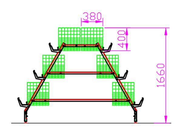 Broiler type a cage